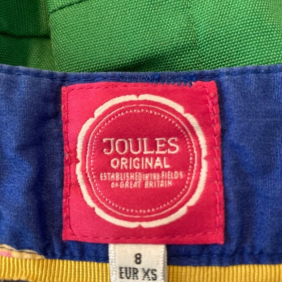 Joules Original Shorts Womens Sz 4 Blue Pink Floral Cotton Twill Chino‎ Pockets - Picture 5 of 11